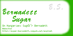 bernadett sugar business card